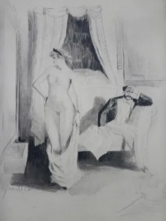 Etching Ablett - Eaux-fortes pour Nana, par William Ablett 