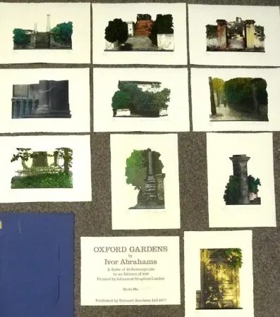 Screenprint Abrahams - Oxford Gardens I-X