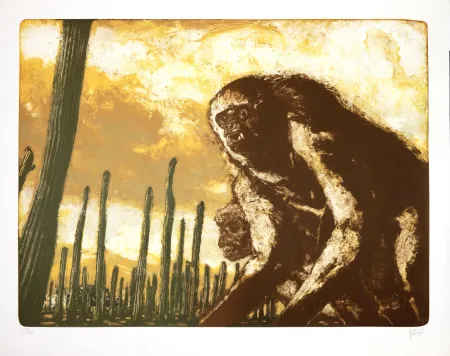 Lithograph Aceves Humana - Sans titre