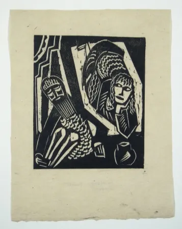 Woodcut Achmann - Judith und Holofernes III