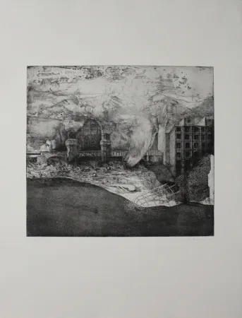 Etching And Aquatint Ackermann - Oberbaum-Brücke
