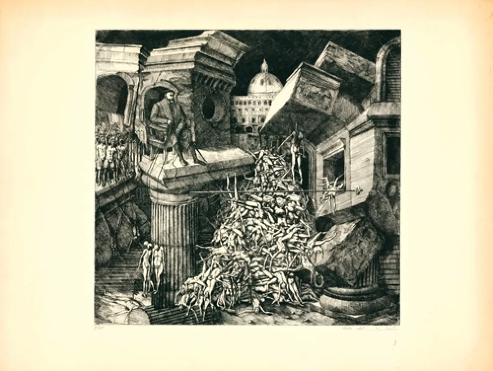Etching And Aquatint Ackermann - Sacco di Roma