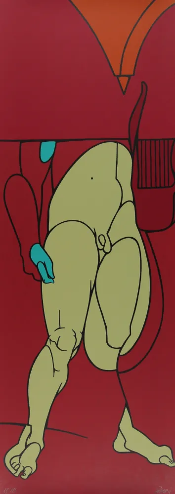 Lithograph Adami - Achille