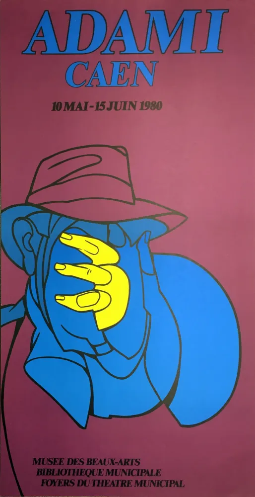 Lithograph Adami - ADAMI CAEN 1980 : Affiche en lithographie originale.
