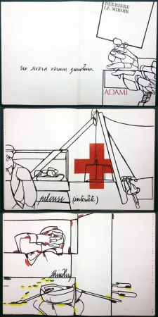 Illustrated Book Adami - ADAMI. Le voyage du dessin. DERRIÈRE LE MIROIR N° 214. Mai 1975.