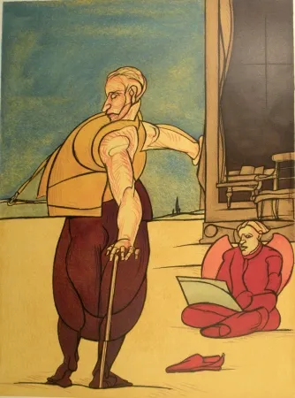 Lithograph Adami - Angelus