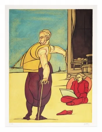 Lithograph Adami - Angélus