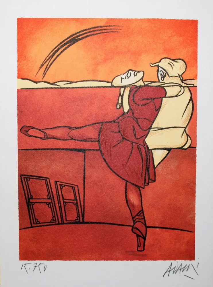Lithograph Adami - Ballet
