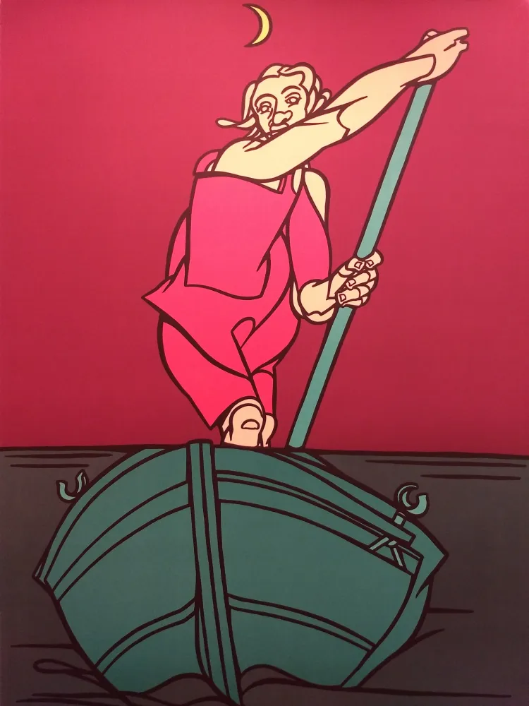 Lithograph Adami - Blue Danube