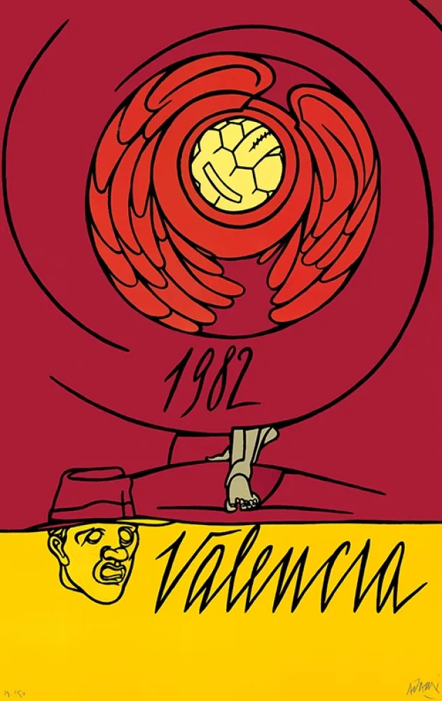 Lithograph Adami - Copa del Mundo de Fútbol España 1982 - Valencia