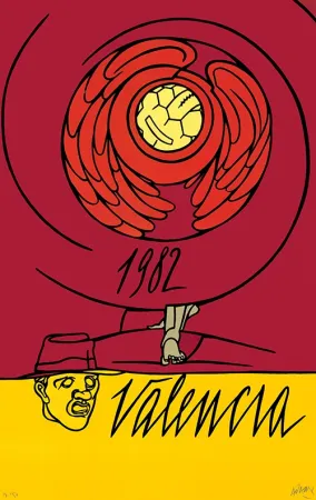 Lithograph Adami - Copa del Mundo de Fútbol España 1982 - Valencia