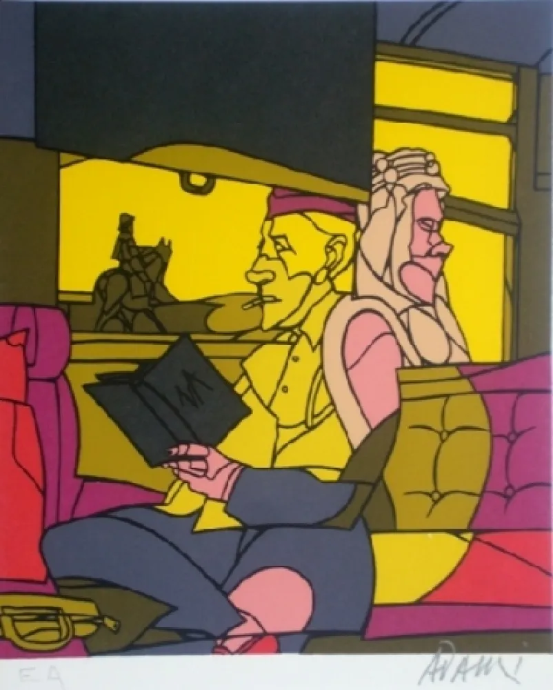 Lithograph Adami - Dancer