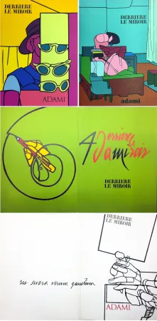 Illustrated Book Adami - DERRIÈRE LE MIROIR. ADAMI. Collection complète des 5 volumes de la revue consacrés à Valerio Adami (de 1970 à 1980).