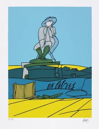 Screenprint Adami - Dialogue dans le paysage