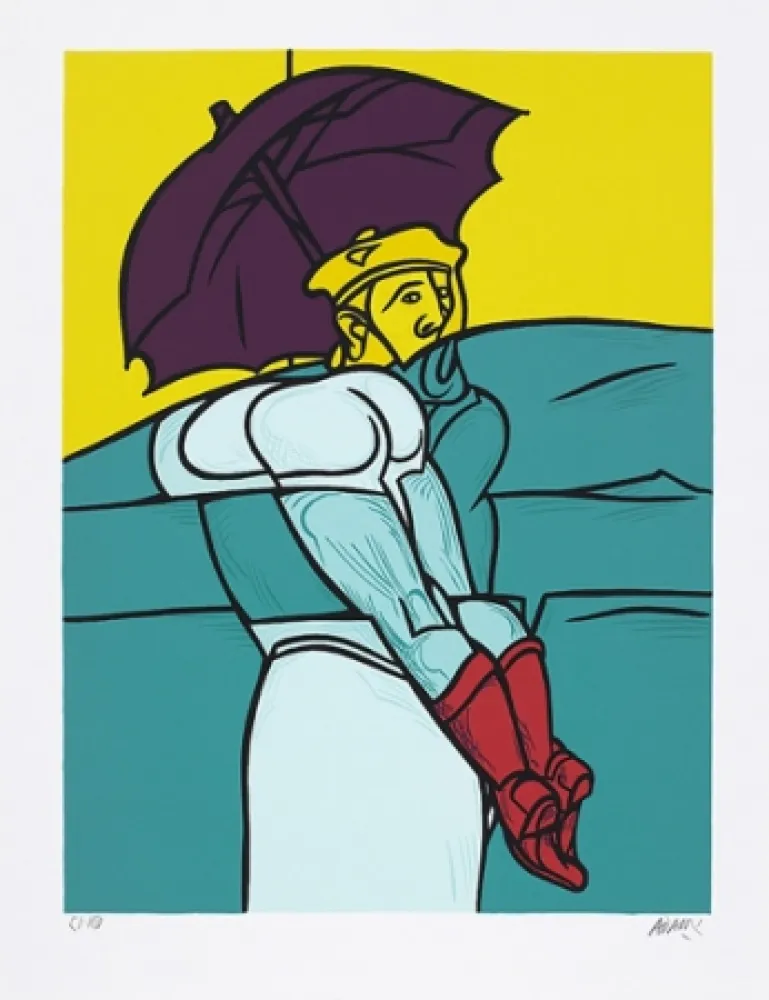 Screenprint Adami - Dialogue dans le paysage