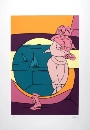 Screenprint Adami - Dieu de l'Olympe