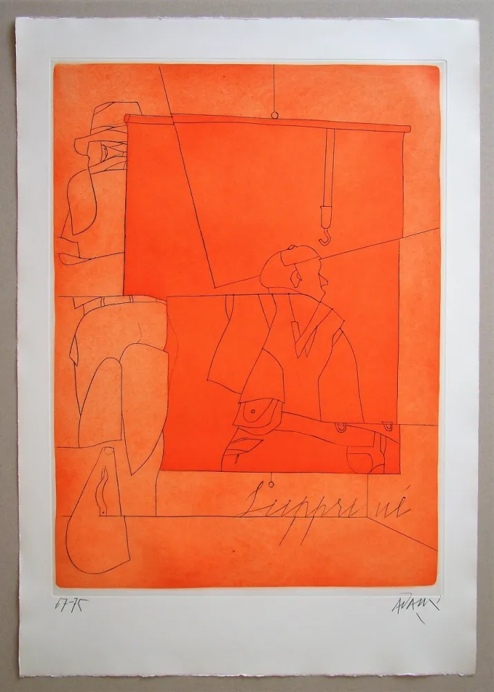 Engraving Adami - Disegno di una foto di Ben Shahn