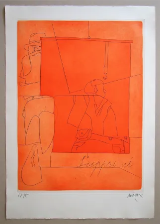 Engraving Adami - Disegno di una foto di Ben Shahn