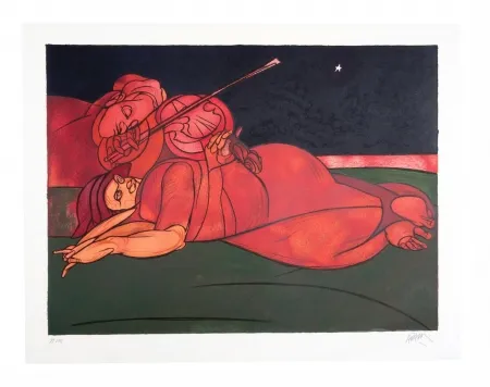 Lithograph Adami - Etoile du matin