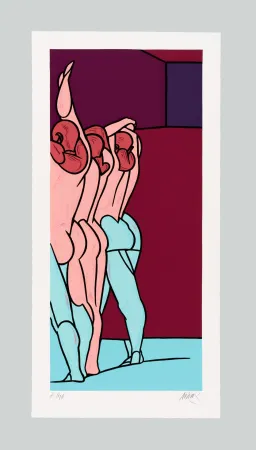 Screenprint Adami - Figure de dos