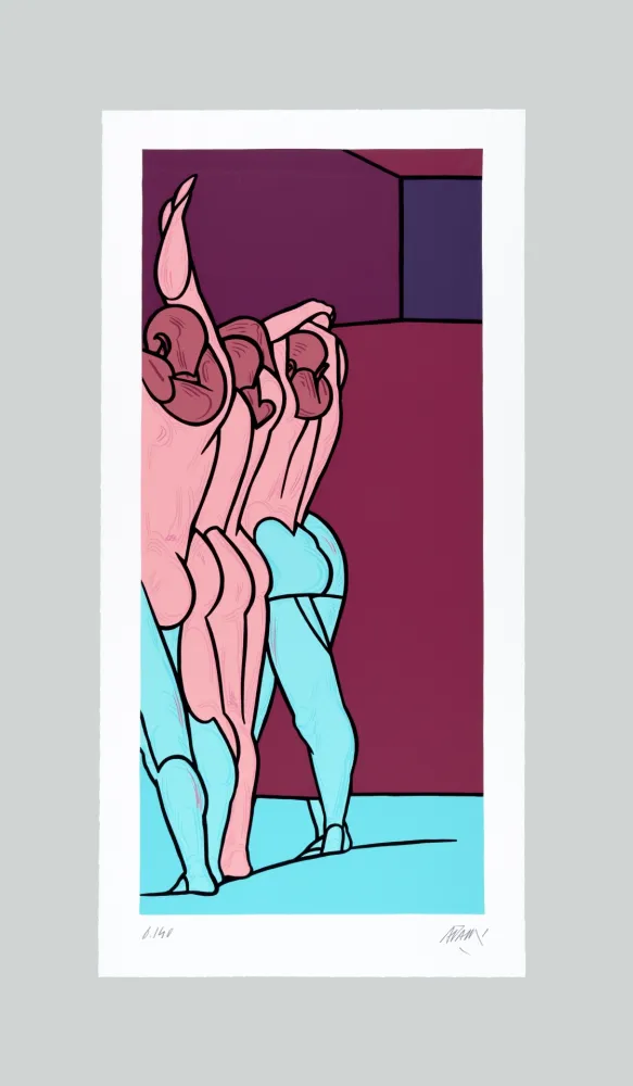 Lithograph Adami - Figure de dos