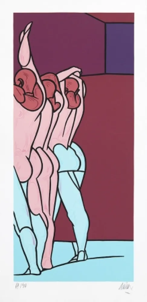 Screenprint Adami - Figure de dos