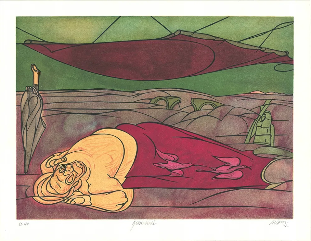 Lithograph Adami - Germinal