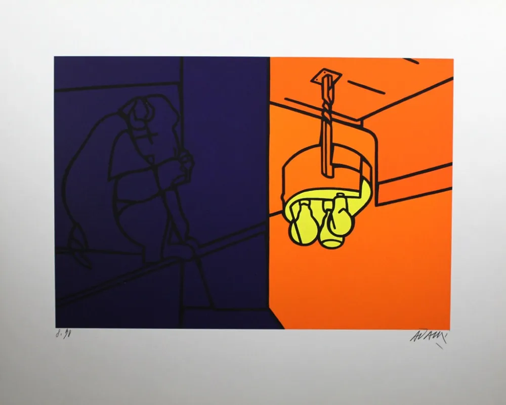 Lithograph Adami - Impressions d'Afrique