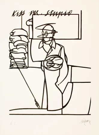 Lithograph Adami - Kiss me stupid