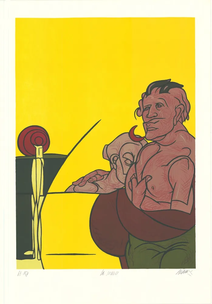 Lithograph Adami - La source