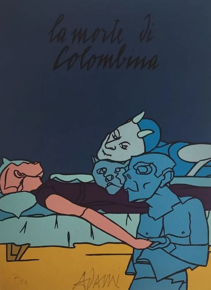 Lithograph Adami - Les Impromptus du matin - Colombine