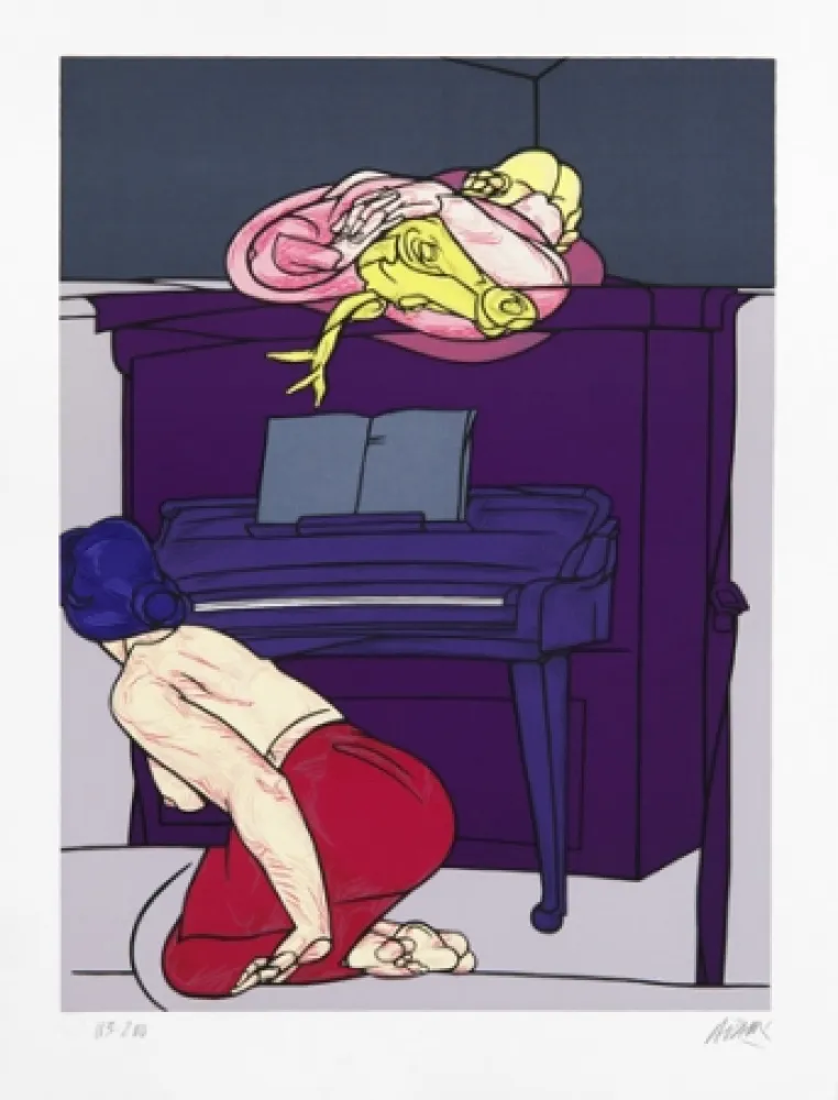 Screenprint Adami - Medea/Biedermer Zimmer