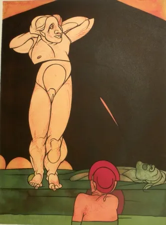 Lithograph Adami - Nudo