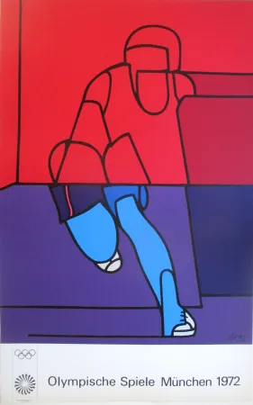 Screenprint Adami - OL 1972 - original colour silkscreen