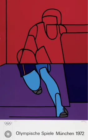 Lithograph Adami - Olympia München, 1972 - Hand-signed
