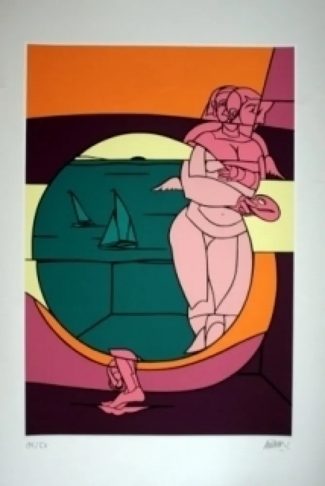 Lithograph Adami - Olympique 92