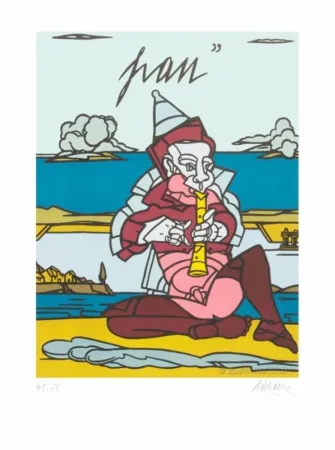 Lithograph Adami - Pan