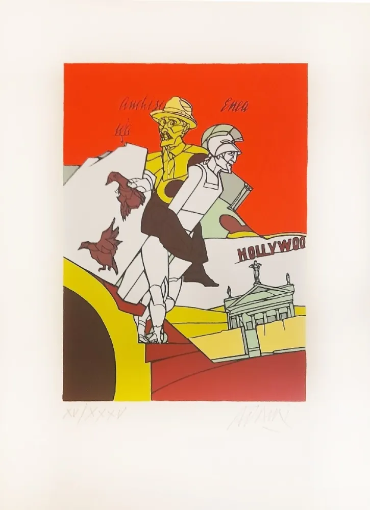 Lithograph Adami - Portraits littéraires