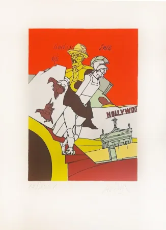 Lithograph Adami - Portraits littéraires