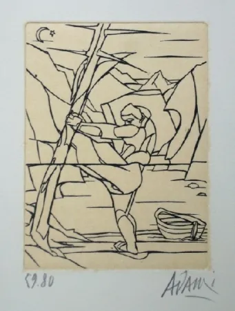 Aquatint Adami - Sans titre