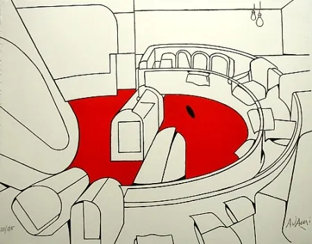 Lithograph Adami - Senza titolo