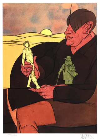 Lithograph Adami - Statuette, 1982 - Hand-signed