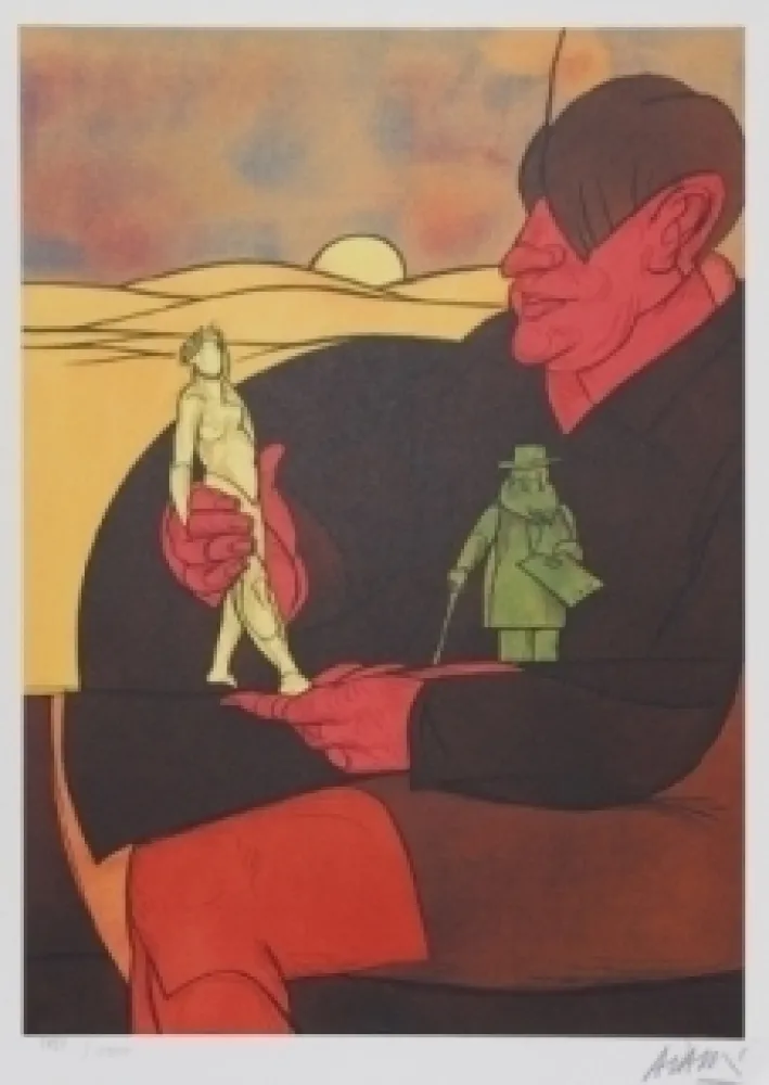 Lithograph Adami - Statuette