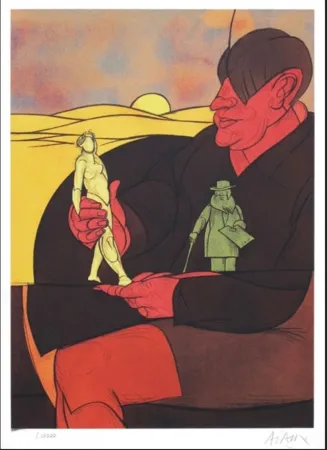 Lithograph Adami - Statutatette