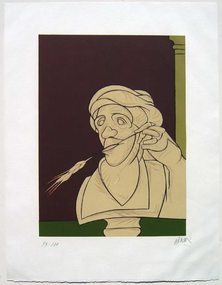 Lithograph Adami - Stèle