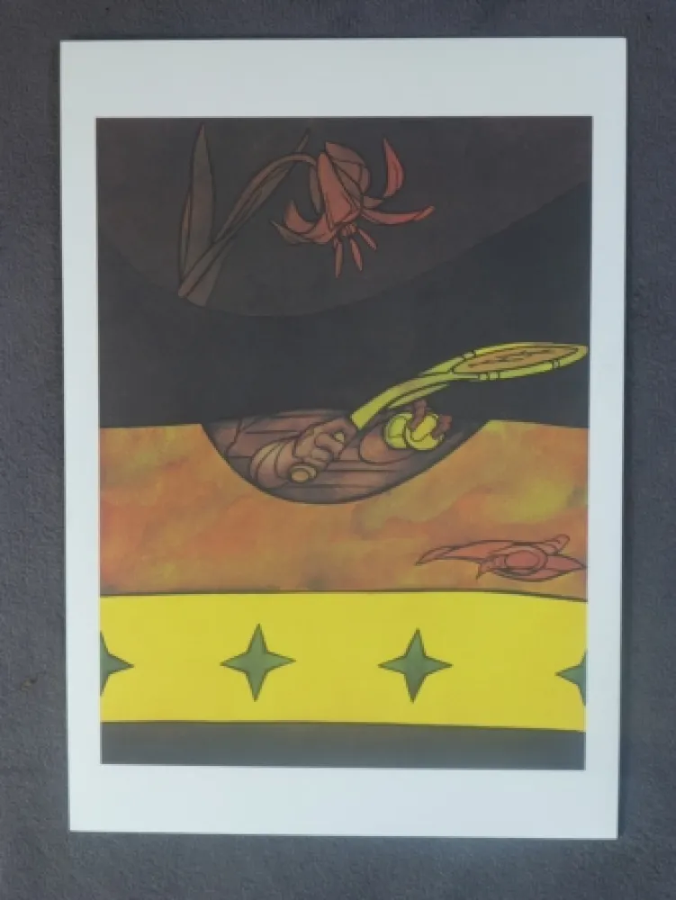 Lithograph Adami - Tennis