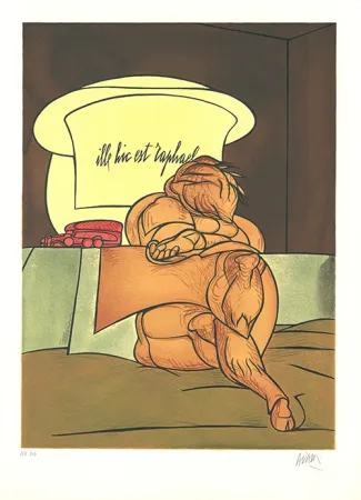 Lithograph Adami - Urne