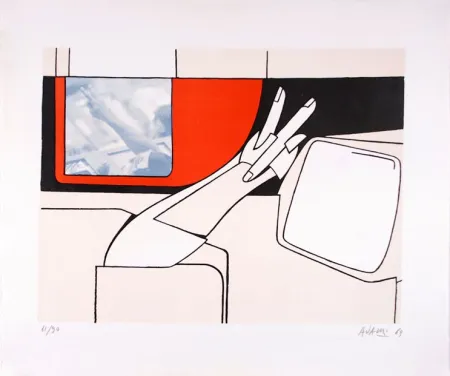 Lithograph Adami - Victoire