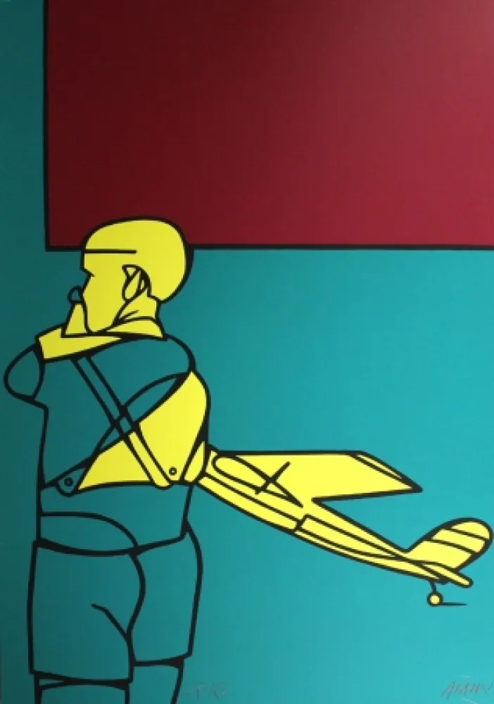 Lithograph Adami - Zürich 1976 / 77