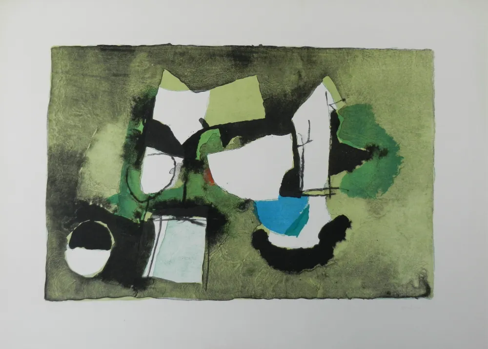 Lithograph Afro - Composizione in verde